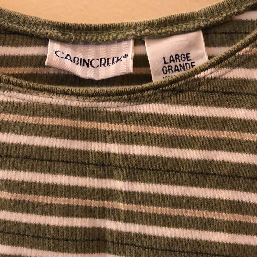 Green striped tank shirt